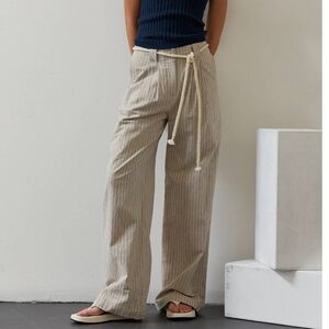NWT Linen Pinstripe Pants